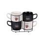 Tour de 4 mugs Mocha 39cl, Table Passion