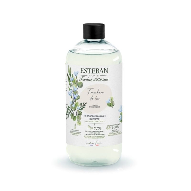 Recharge de bouquet parfumé 500 ml Fraîcheur de Lin, Estéban