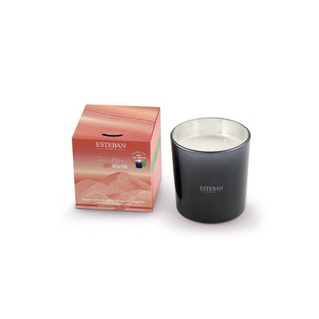 Bougie parfumée 450g Terre d'Ocre Karité, Esteban