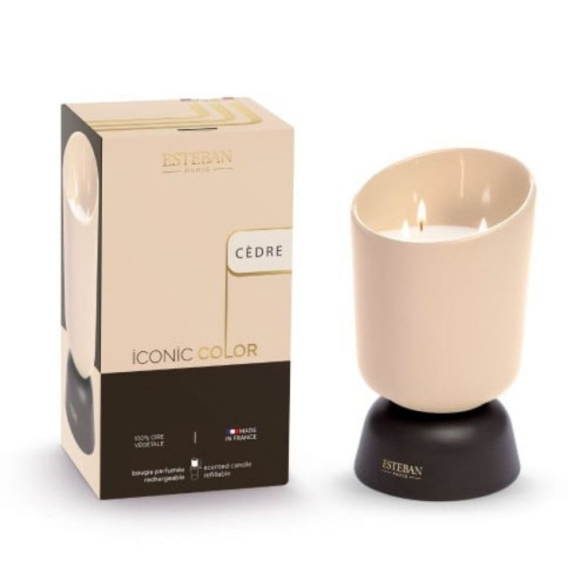 Bougie parfumée 700g Cèdre Iconic Color, Estéban