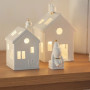Maison Photophore en Porcelaine Les Pieds du Père Noël, Räder