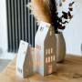 Maison Photophore en Porcelaine Grand Toit Pointu, Räder