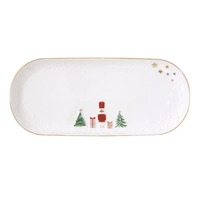 Plat à cake 34 x 15 cm Let It Snow, Easy Life