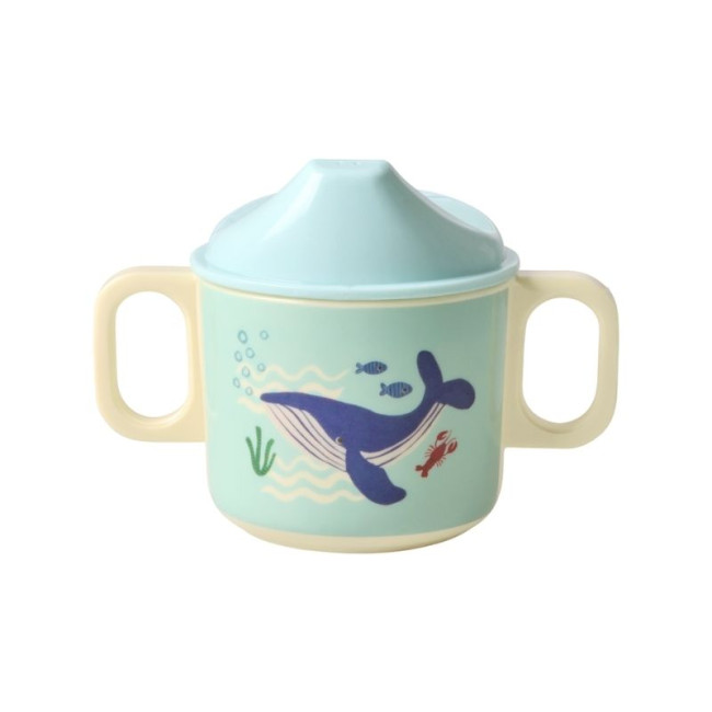 Tasse 2 anses Bleu Ocean Print en Mélamine, Rice