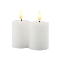 2 Mini Bougies LED Pilier Rechargeables SILLE, Sirius