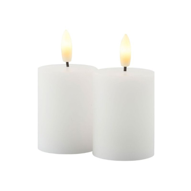 2 Mini Bougies LED Pilier Rechargeables SILLE, Sirius