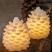 2 Pommes de Pin LED CLARA 10 cm, Sirius