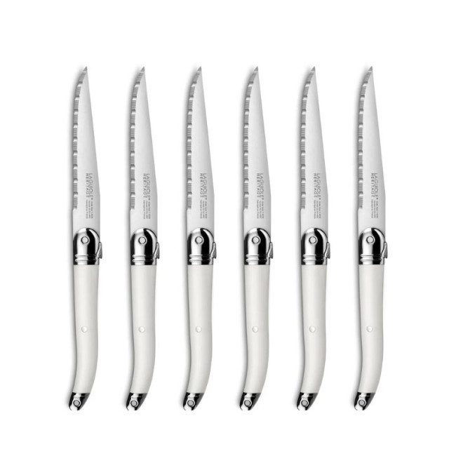 6 Couteaux à Steak Laguiole Héritage White, TB Groupe