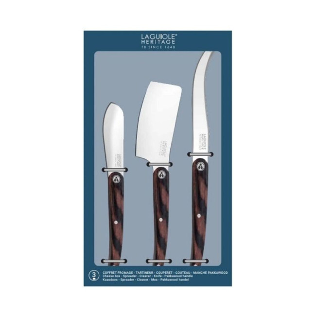 Set 3 couteaux à fromage Laguiole Sens Pakkawood, TB Groupe