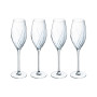 Coffret 4 Flûtes 24 cl Swirly, Cristal d'Arques