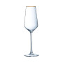 Coffret 4 Flûtes 23 cl Ultime Bord Or, Cristal d'Arques