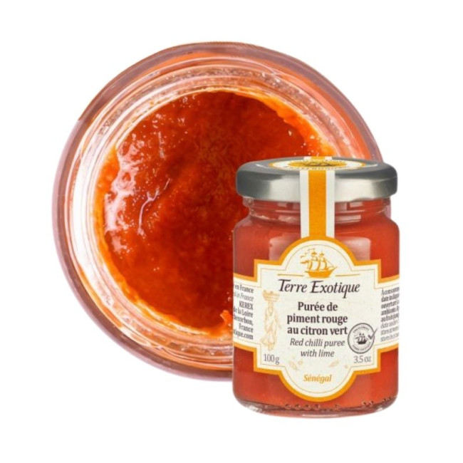 Purée de Piment Rouge au Citron Vert, Terre Exotique