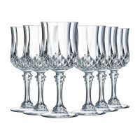 Coffret 6 Verres Longchamp, Cristal d'Arques