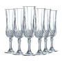 Coffret 6 Flûtes 12 cl Longchamp, Cristal d'Arques