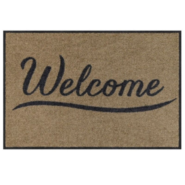 Tapis 50x75cm Simply Welcome Taupe, Salonloewe Efia