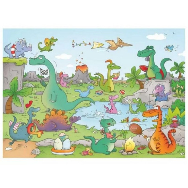 Puzzle en bois 24 pièces Les Dinosaures, Wilson Jeux
