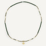 Collier et Bracelet 3 tours Ginko Vert, Têtes Blondes