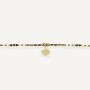 Collier et Bracelet 3 tours Ginko Vert, Têtes Blondes
