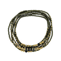 Collier et Bracelet 6 tours Avocado, Têtes Blondes Collier et Bracelet 6 tours Avocado, Têtes Blondes