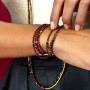 Collier et Bracelet 6 tours Mars Bordeaux, Têtes Blondes