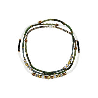 Collier et Bracelet 3 tours Pistachio, Têtes Blondes