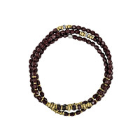 Collier et Bracelet 3 tours Blondie Bordeaux, Têtes Blondes