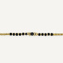 Collier et Bracelet 3 tours Alice Gold Black, Têtes Blondes