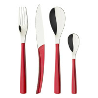 Ménagère 24 pièces QUARTZ Miroir Rouge, Degrenne Paris Ménagère 24 pièces QUARTZ Miroir Rouge, Degrenne Paris