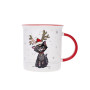 Mug 32 cl Chat Noir Noël Kook, Kiub