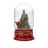 Boule à Neige Musicale 12 cm Traineau de Noël, Kiub
