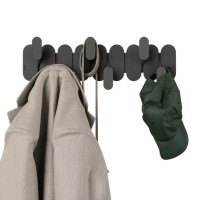 Patère Murale 6 Crochets TEMPO Noir, Umbra