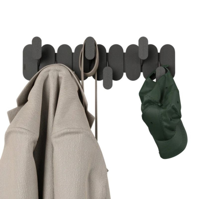 Patère Murale 6 Crochets TEMPO Noir, Umbra