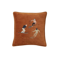 Coussin Polaire Après-Ski Caramel, Sylvie Thiriez