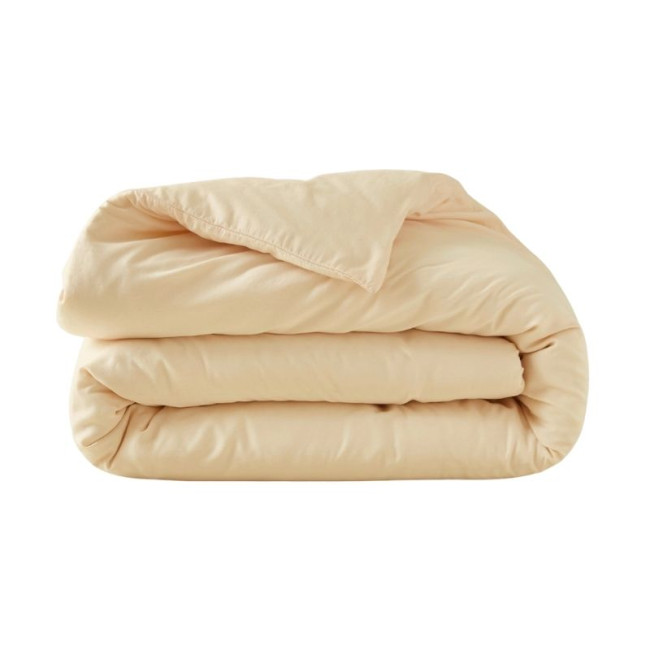Housse de couette Satin de Coton Lyocell Beige Pétale, Sylvie Thiriez
