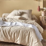 Taie de Traversin Percale Lavée Beige, Sylvie Thiriez