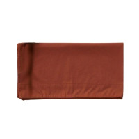 Taie de Traversin Percale Lavée Orange Argile, Sylvie Thiriez