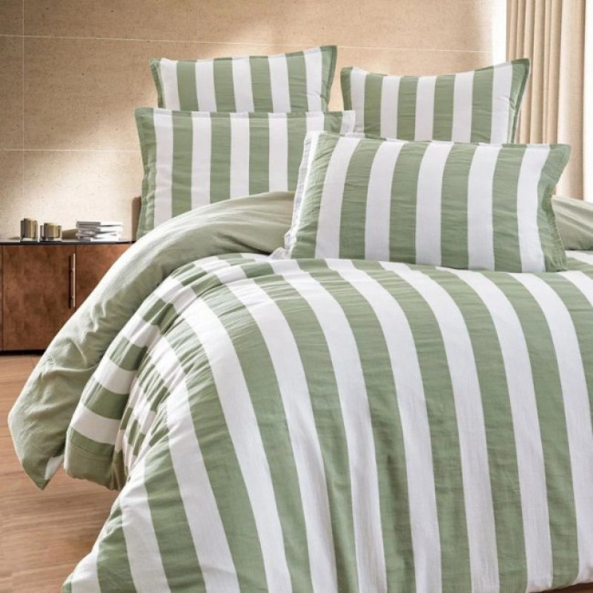 Housse de couette Gaze de coton Arthur Loft Sauge, Sensei