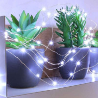 Guirlande électrique micro LED Blanc pur, Blachère illumination