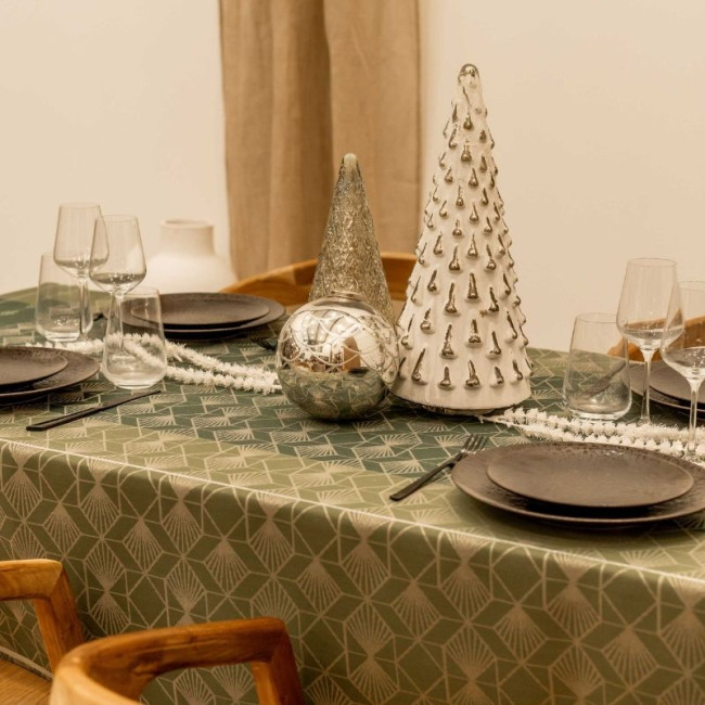 Nappe Jacquard RÉVEILLON Bronze, Sud Etoffe