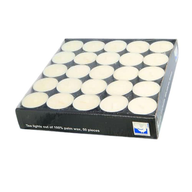 50 Bougies chauffe-plat en stéarine, Kerzenfarm