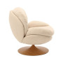 Fauteuil Memento Beige et Bois Naturel, Athezza