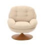 Fauteuil Memento Beige et Bois Naturel, Athezza