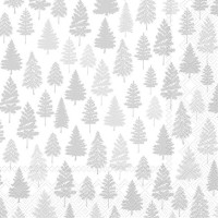 Serviettes en papier Nordic Forest Silver, Ihr