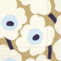 Serviettes en papier Unikko Cream Gold, Ihr
