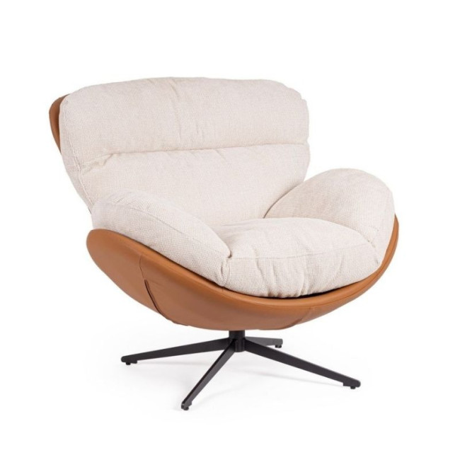 Fauteuil Adinda Glace/Cuir, Bizzotto
