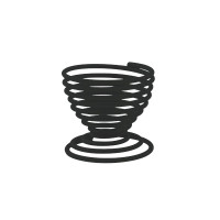 Coquetier en fil de fer noir, Point Virgule