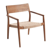 Fauteuil Lounge en teck Buco, Manufactori