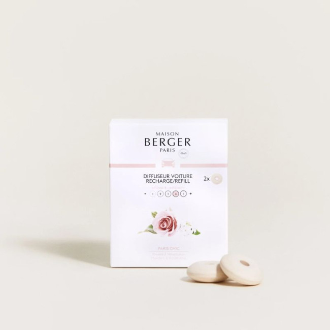 2 Recharges diffuseur voiture Paris chic, Maison Berger