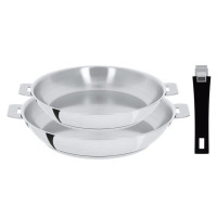 Set de 2 Poêles Hautes Amovibles + 1 poignée noire Mutine, Cristel