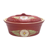 Terrine Ovale Cerise Marguerite 5,3 L, Poterie Beck
